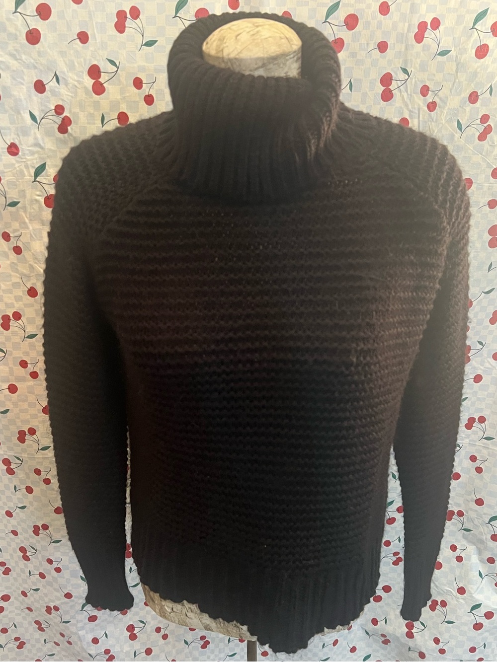 Eclipse Size s Classic Black Turtleneck Chunky Knit Sweater